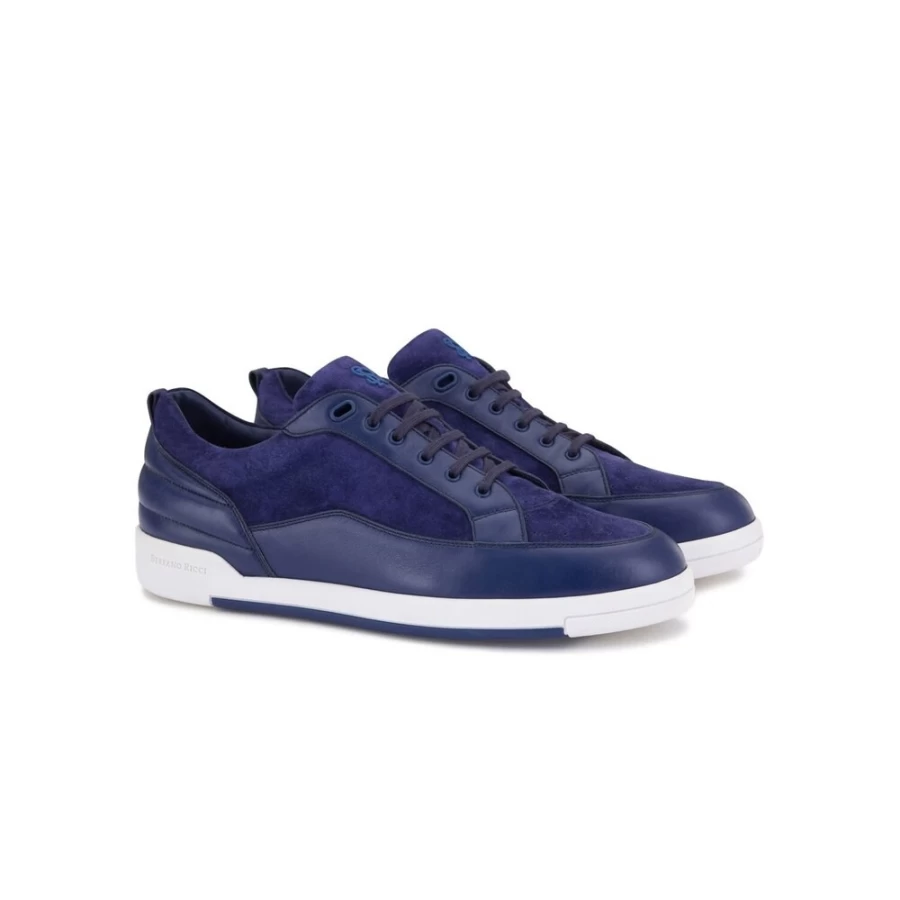 Stefano Ricci Luxury Calfskin Suede Men's Sneakers - Premium Italian Designer Shoes
