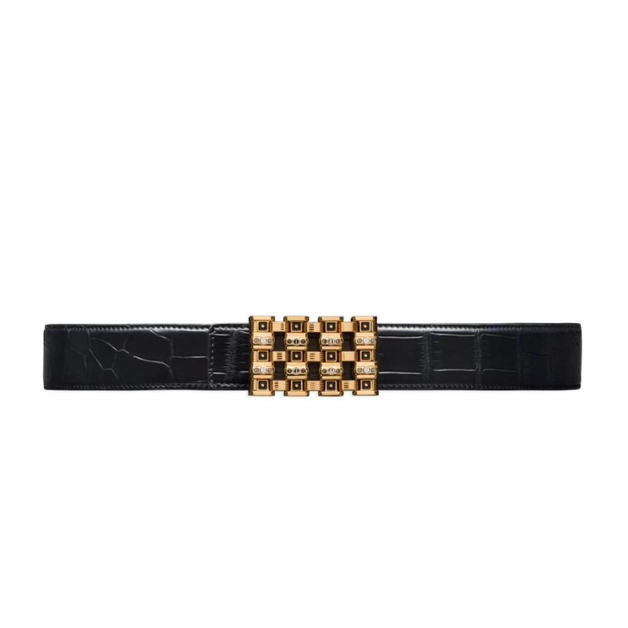 Stefano Ricci Luxury Matted Crocodile Leather Belt in Elegant N999 Brown