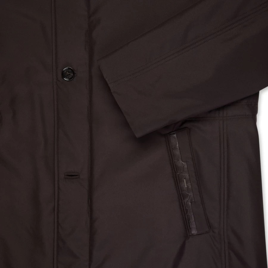 Stefano Ricci Men's Silk & Crocodile Leather Jacket in M016 Color | Luxury Designer Outerwear