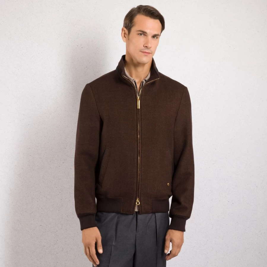 "Stefano Ricci Men's Luxury Wool Blouson Jacket – Premium Quality & Stylish Design"