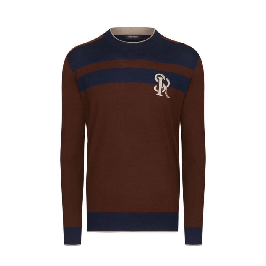 Stefano Ricci Men's Luxury Crewneck Sweater - Premium Cotton Knitwear for Men