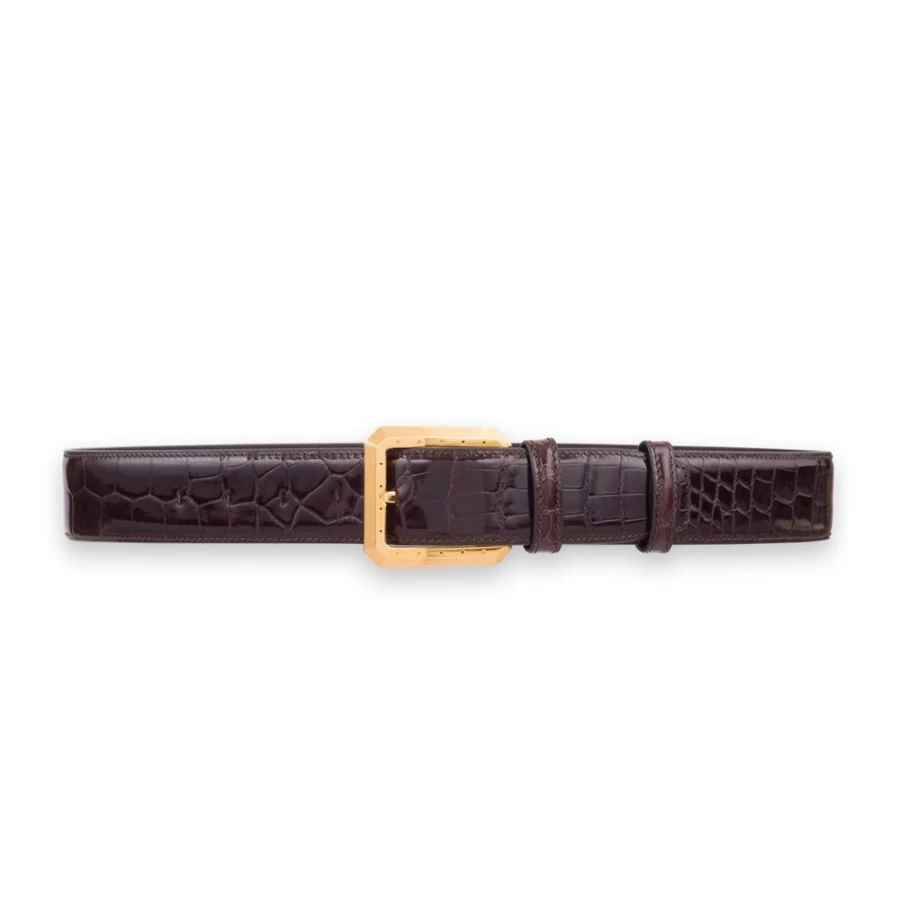 "Stefano Ricci Genuine Crocodile Leather Handmade Belt for Men – Luxury Designer Accessory"