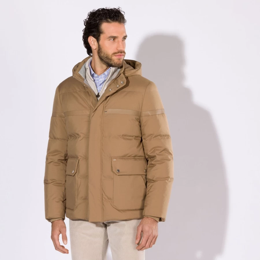 Stefano Ricci Men's Premium Hooded Down Jacket for Winter Warmth & Luxury Style
