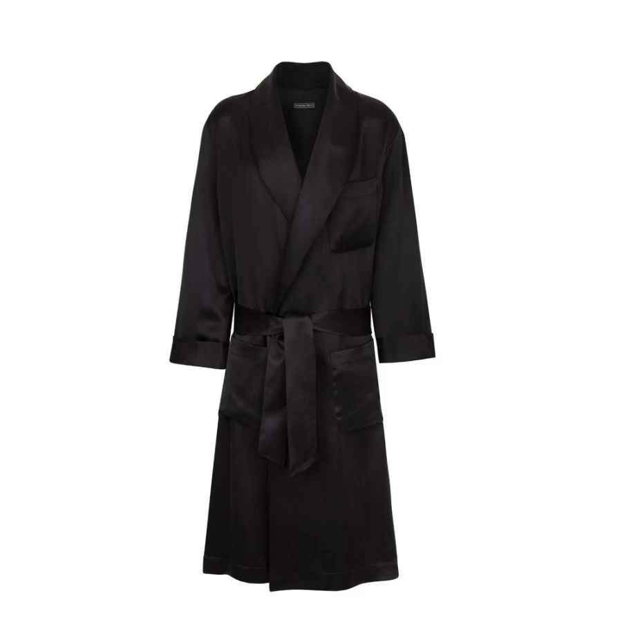 Stefano Ricci Men's Luxury Silk Robe - Premium Elegant Loungewear for Gentlemen