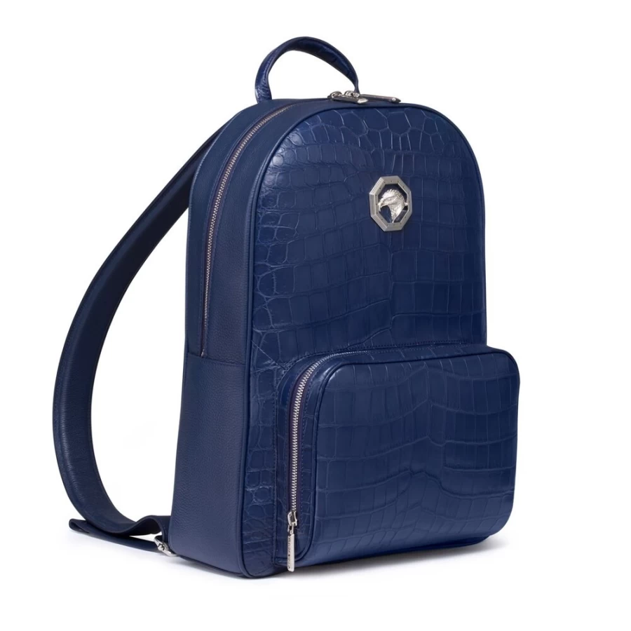 Stefano Ricci Handmade Luxury Crocodile Leather Backpack For Men Premium Calfskin Designer Bag