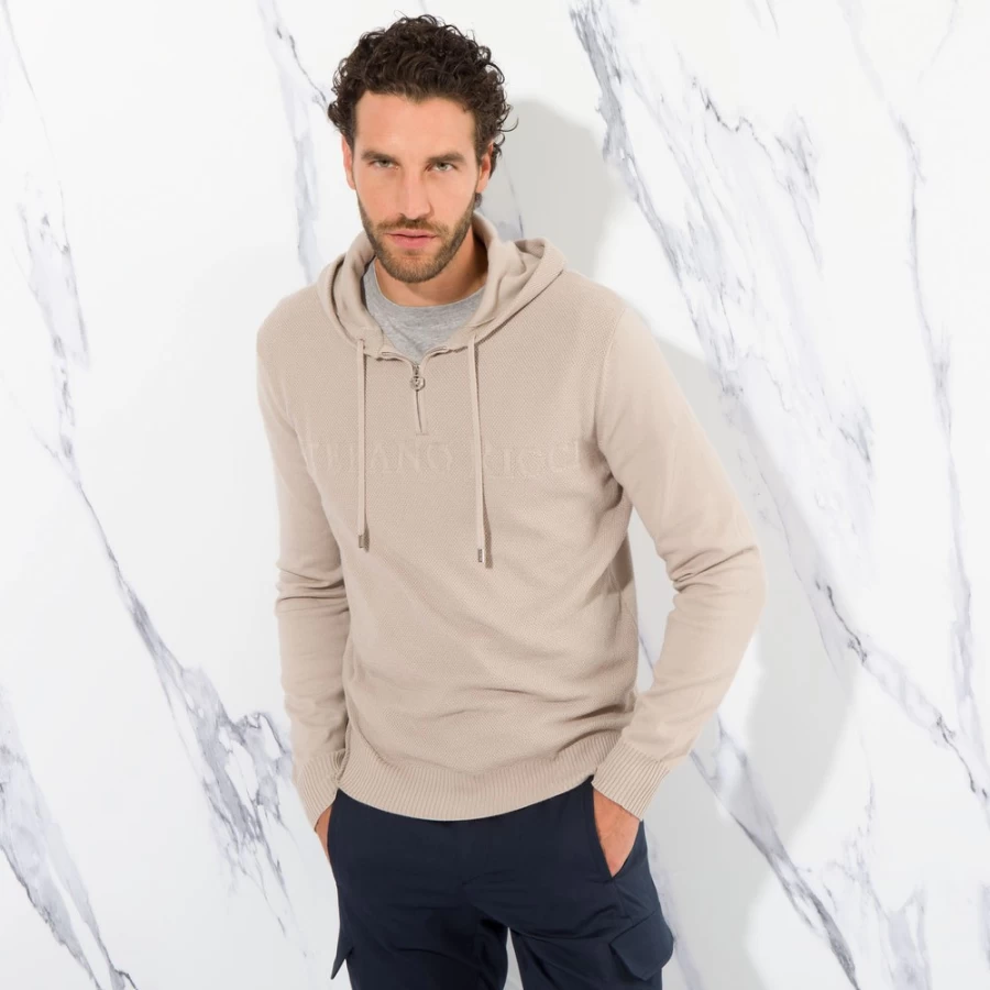 Stefano Ricci Men's Premium Hooded Sweatshirt in F22124_219 Color
