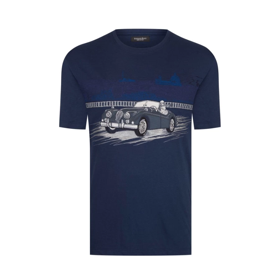Stefano Ricci Men's B001 Crewneck T-Shirt | Premium Cotton Classic Fit