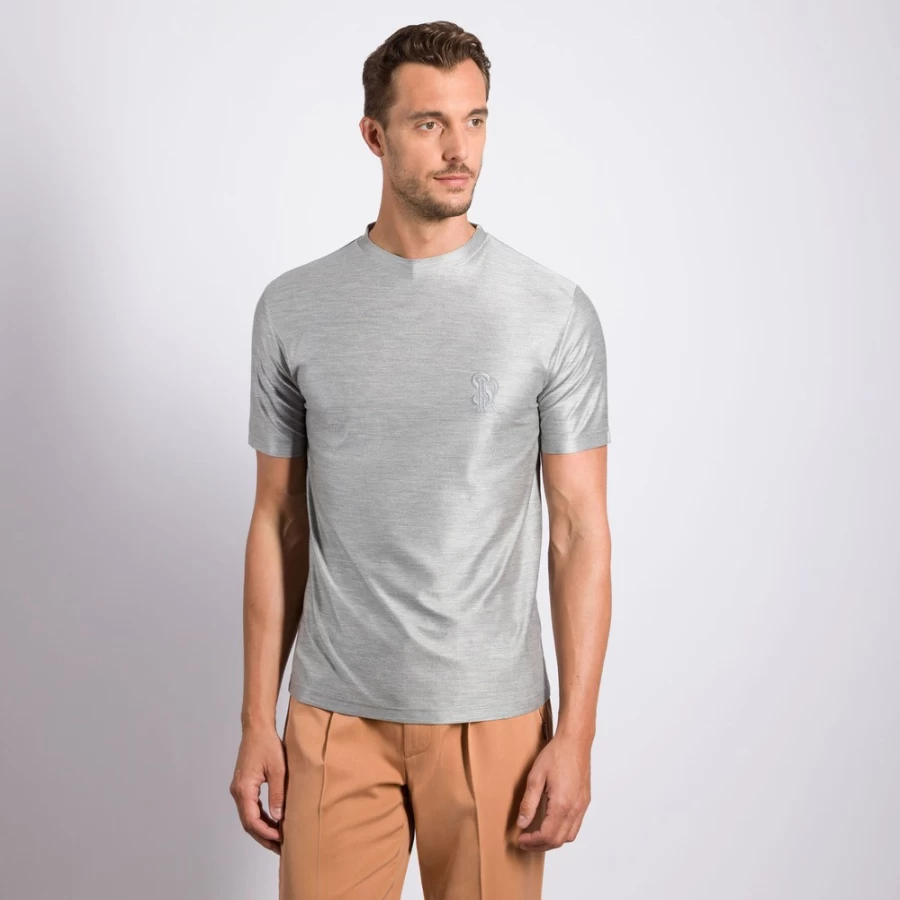 "Stefano Ricci Men's Luxury T-Shirt in Classic Color K0002N_7038"
