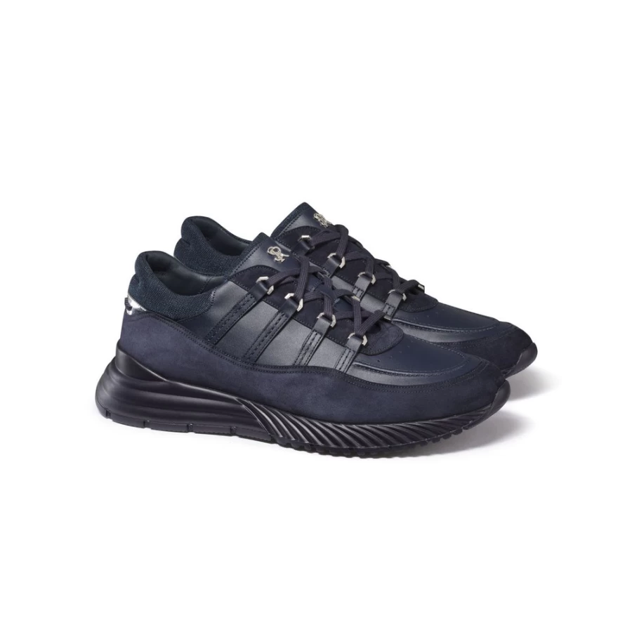 Stefano Ricci B013 Suede & Calfskin Leather Men's Sneakers - Luxury Designer Shoes