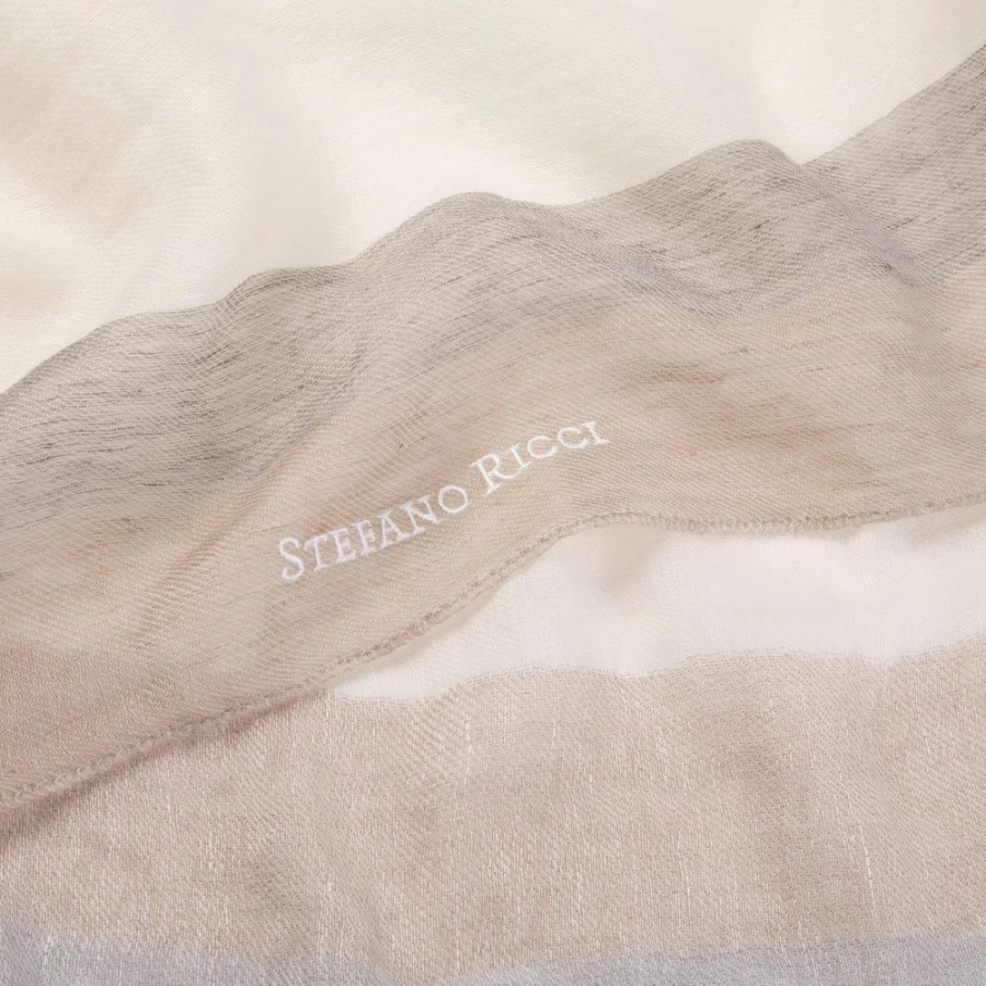 "Stefano Ricci Luxury Linen and Cashmere Scarf – Premium Soft Winter Accessory"
