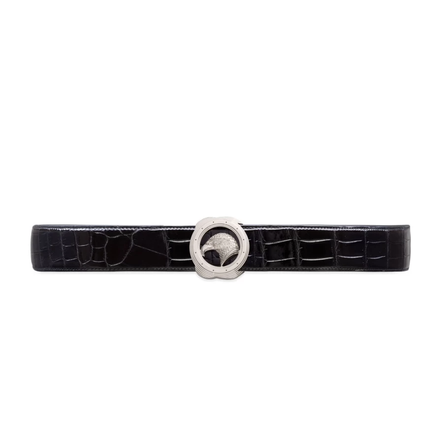 Stefano Ricci Luxury Diamante-Embellished Genuine Crocodile Skin Belt for Men