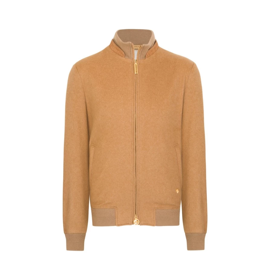 "Stefano Ricci Men's Luxury Crocodile Leather And Cashmere Blouson Jacket"