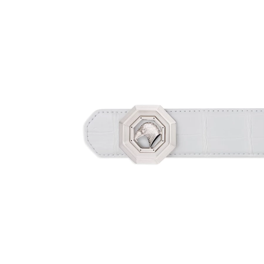 Stefano Ricci Luxury Matted Crocodile Skin Belt for Men - Premium Designer Accessory