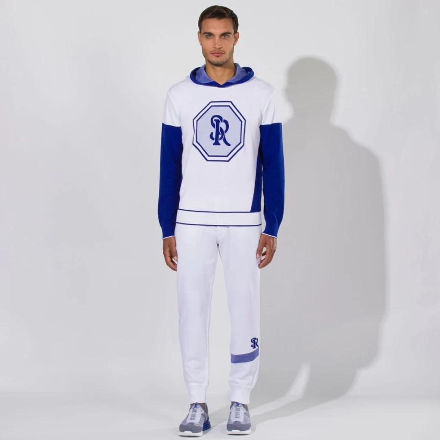 Stefano Ricci Men's Premium Hooded Jogging Suit Blouson Jacket for Athletic Comfort