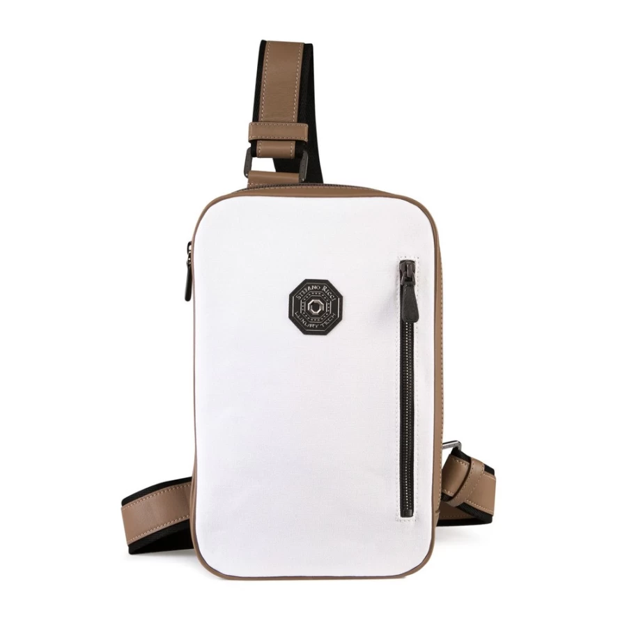 Stefano Ricci Men's Handmade Leather Sling Backpack - Premium Designer Crossbody Bag