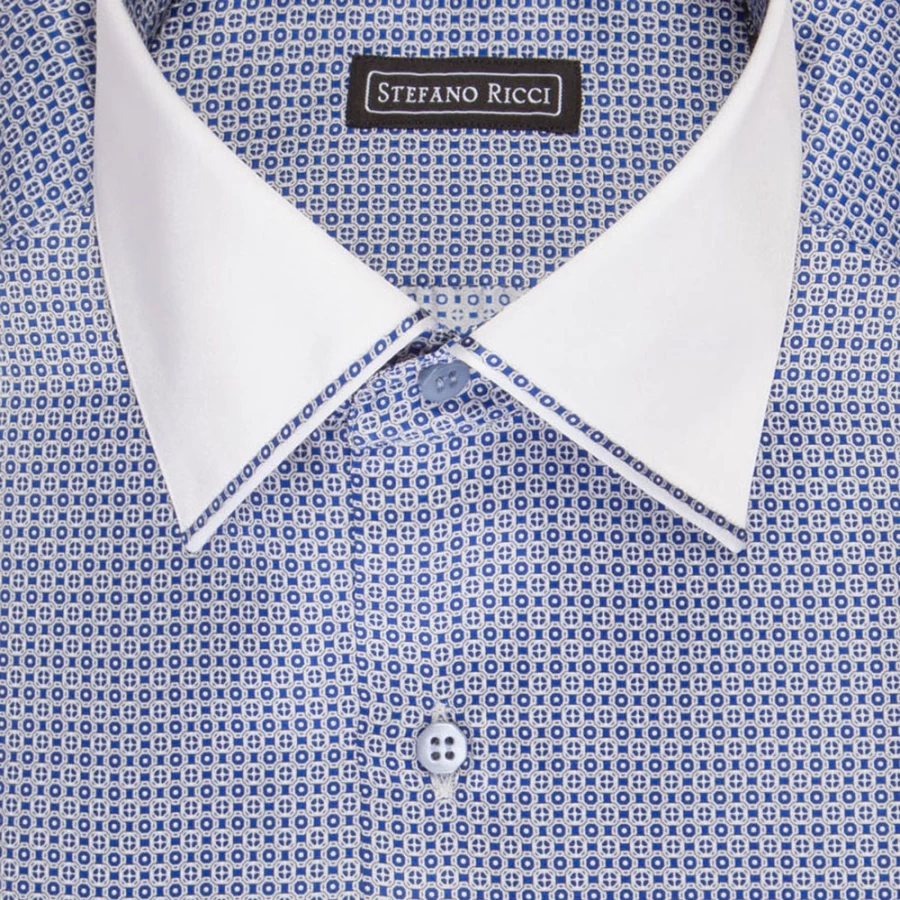 Stefano Ricci Men's Handmade Ivrea Shirt – Luxury Italian Cotton Dress Shirt