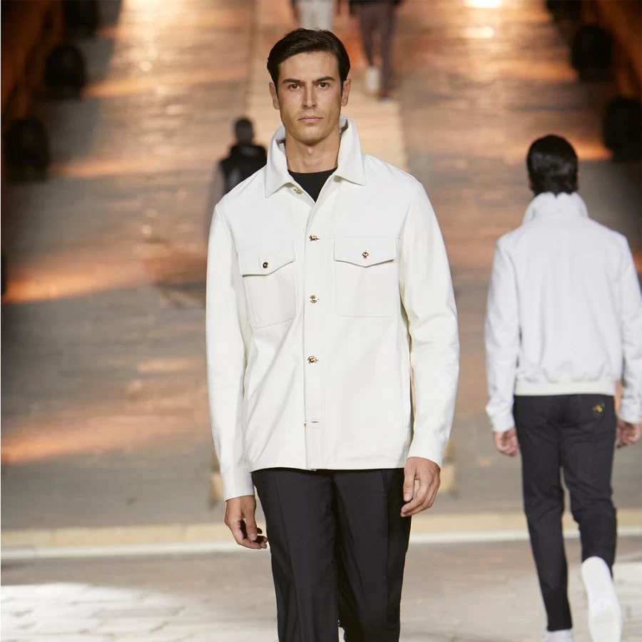 Stefano Ricci Men's Luxurious Nubuck & Calfskin Leather Jacket – Premium Outerwear