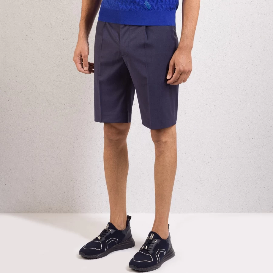 "Stefano Ricci Men's Luxury Bermuda Shorts | Premium Cotton Summer Shorts for Men"