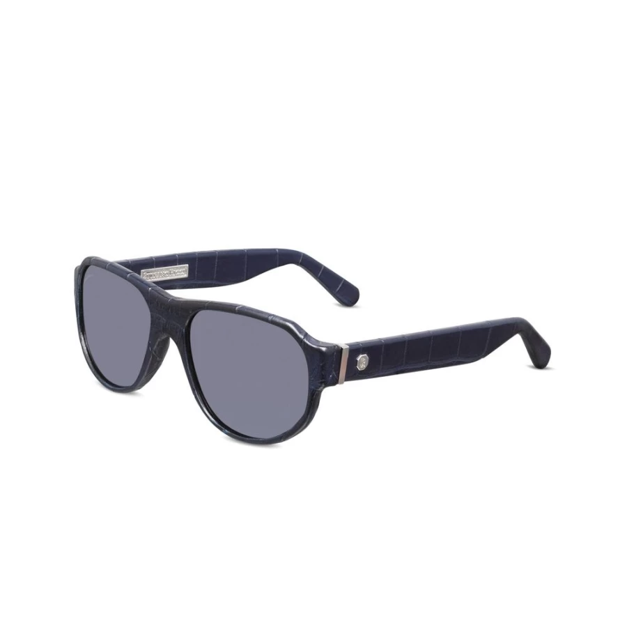 "Stefano Ricci Luxury Matted Crocodile Leather Sunglasses for Men"
