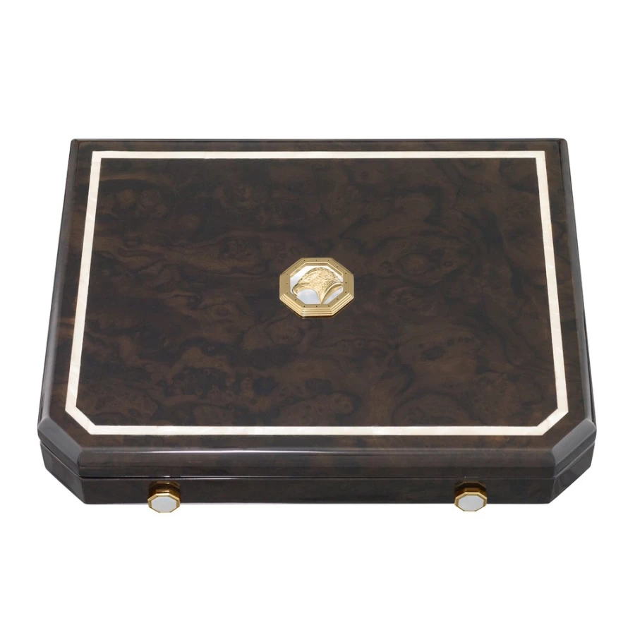 "Stefano Ricci Luxury Nine Cigar Travel Humidor - Premium Leather Case for Cigar Aficionados"