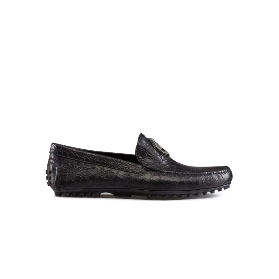 Stefano Ricci Matte Crocodile Leather Luxury Driving Loafers for Men