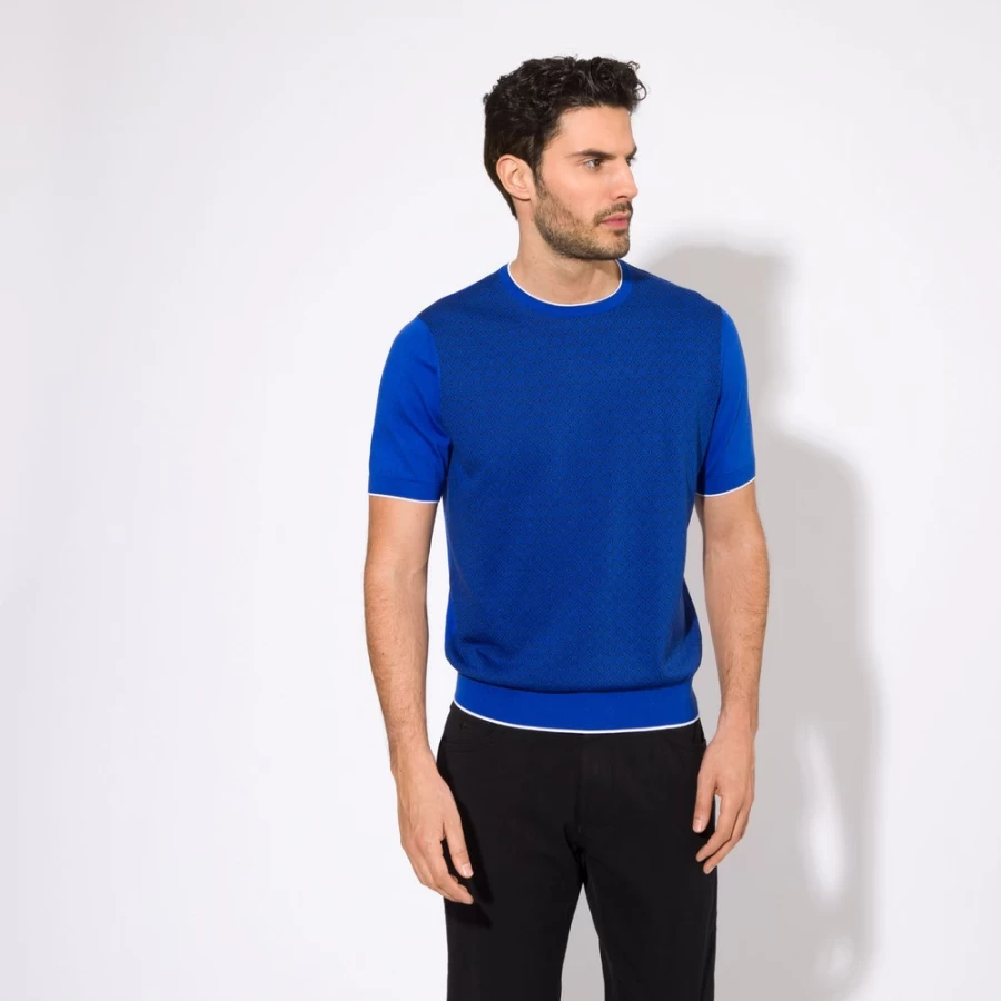 Stefano Ricci Men's Luxury Crewneck Sweater Premium Cotton Knitwear