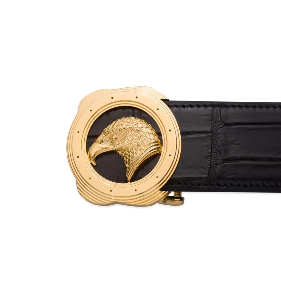 Stefano Ricci Matte Crocodile Leather Belt in N999 Brown - Luxury Men's Accessory