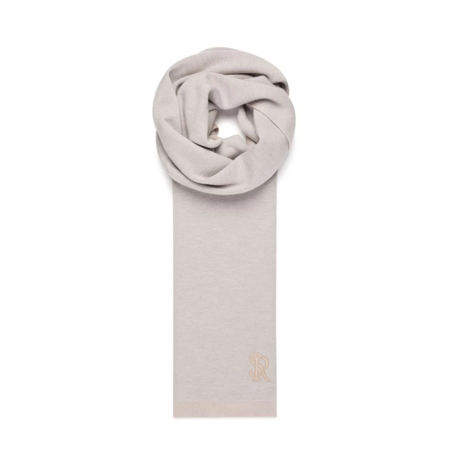 "Stefano Ricci Luxury Knit Scarf with Genuine Crocodile Leather Trim"