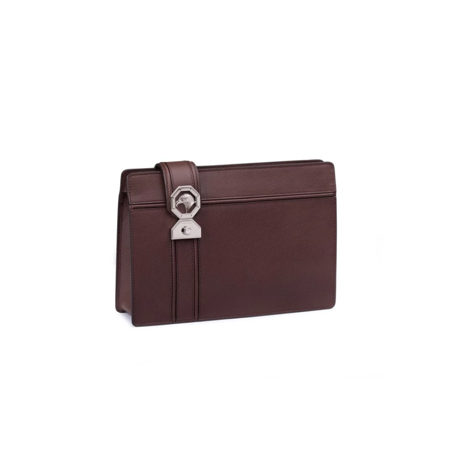 Stefano Ricci Handcrafted Calfskin Leather Travel Pouch for Men - Luxury Accessory
