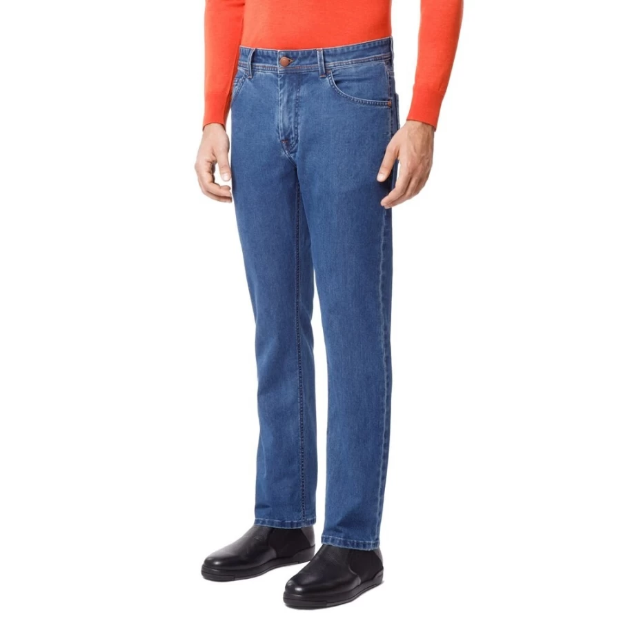 Stefano Ricci Men's Slim Fit Jeans - Premium Tailored Denim for a Stylish Look