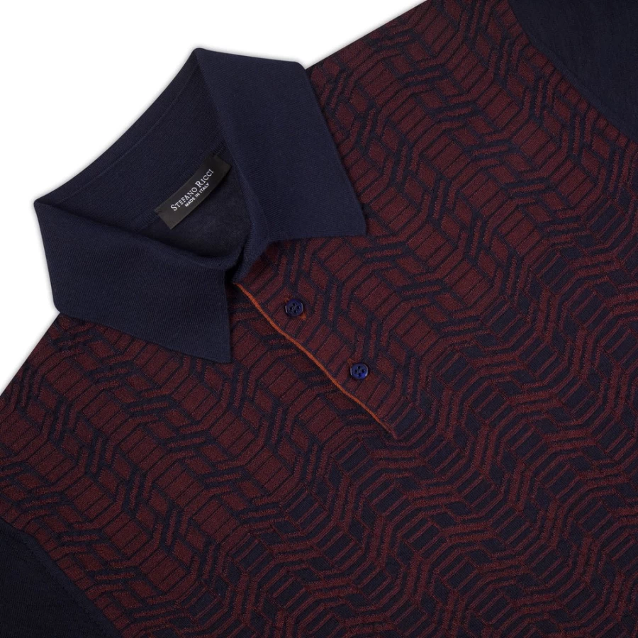 Stefano Ricci Men's Premium Knit Three-Button Polo Shirt