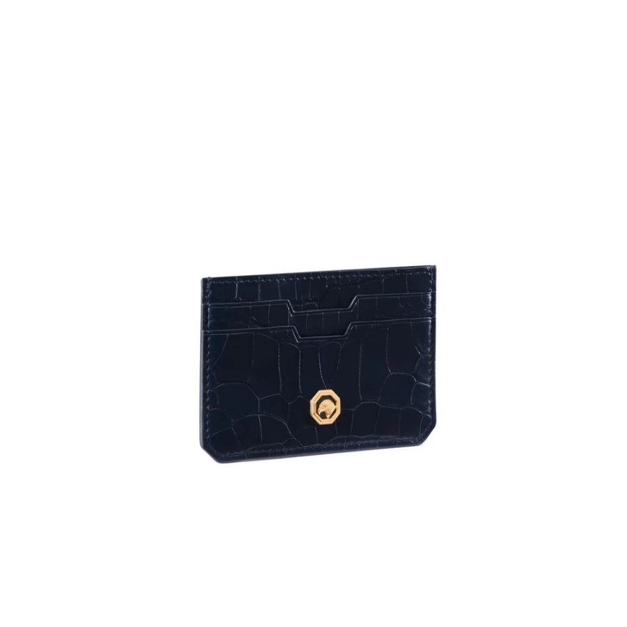 "Stefano Ricci Luxury Matted Crocodile Card Holder in B013 Brown"