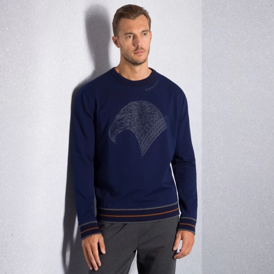 Stefano Ricci Men's Premium Jogging Sweatshirt in Classic Design - T22485_3189 Color