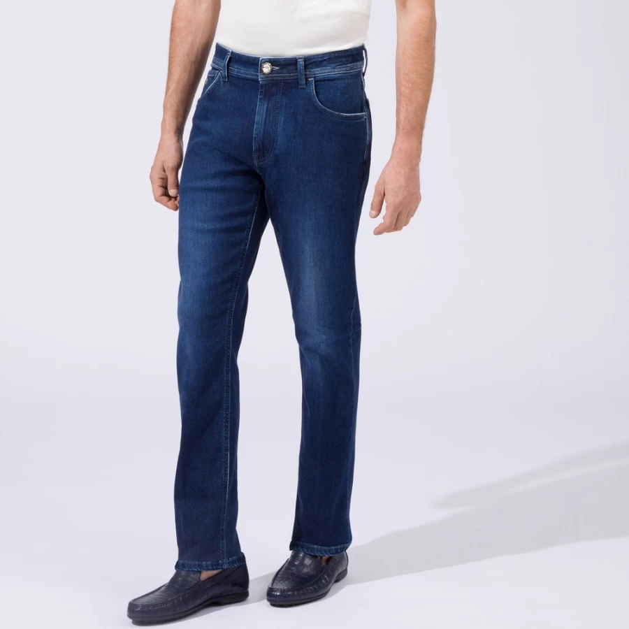 "Stefano Ricci Men's Premium Tapered Fit Jeans for Stylish Comfort"