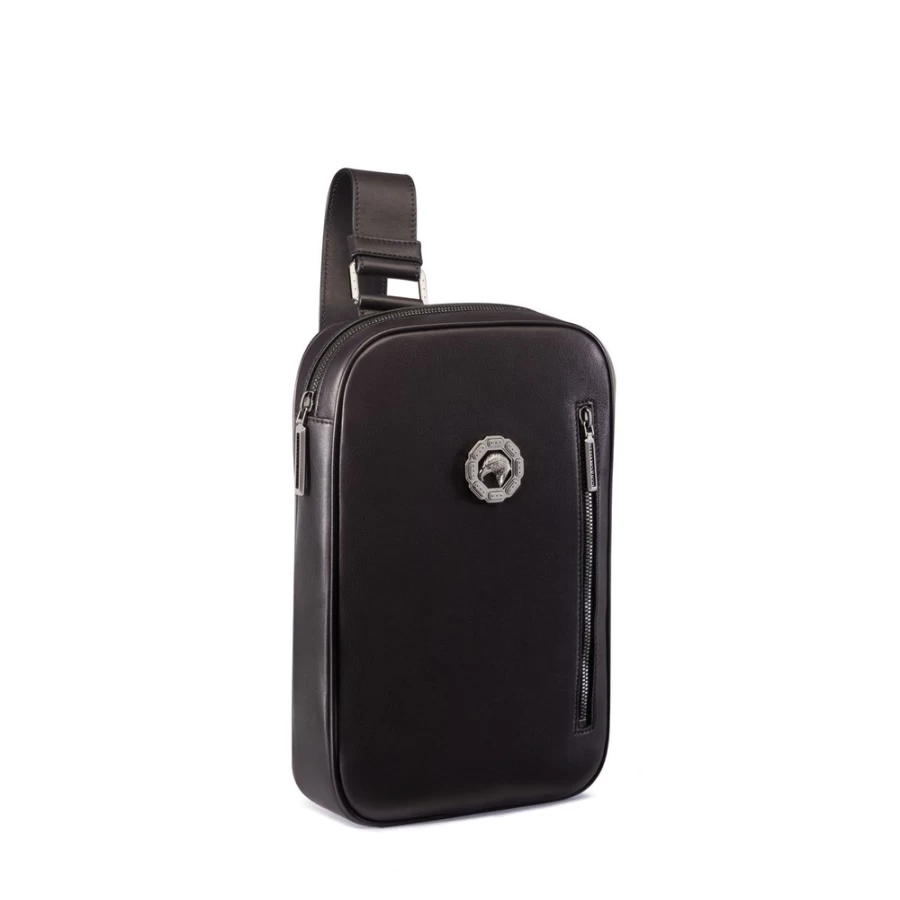 Stefano Ricci Luxury Calfskin Leather Sling Backpack for Men - Premium Designer Shoulder Bag