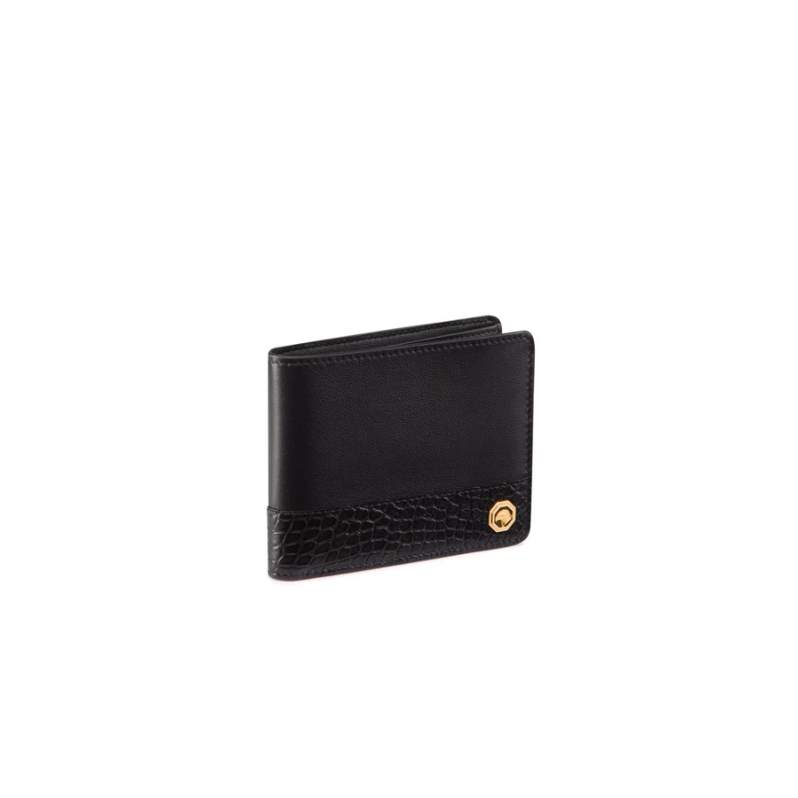 "Stefano Ricci Luxury Bifold Wallet Genuine Calfskin & Alligator Leather Men's Accessory"