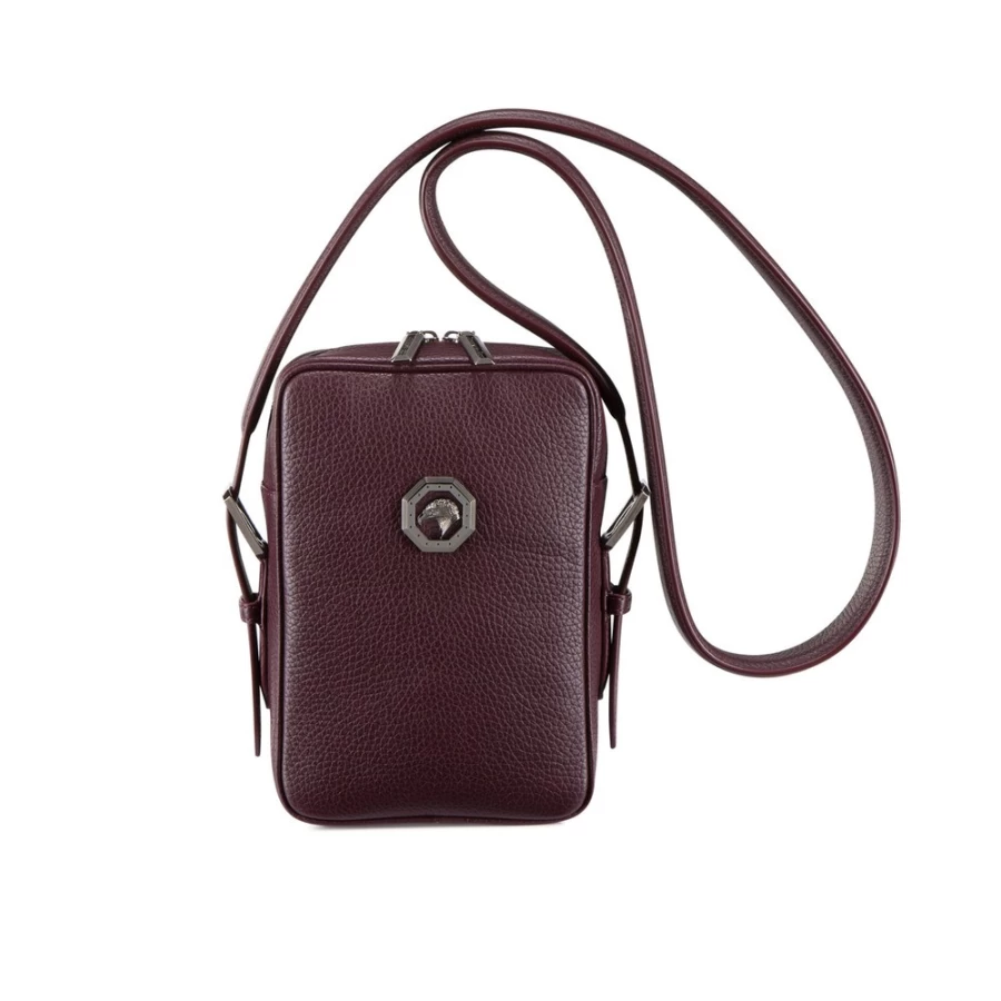 Stefano Ricci Luxury Calfskin Leather Messenger Bag in R015 Brown - Premium Men's Business Briefcase