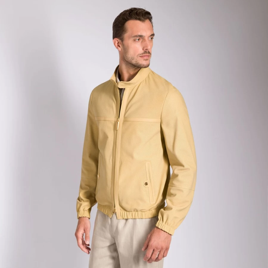 Stefano Ricci Men's Y024 Nubuck Calfskin Leather Blouson Jacket