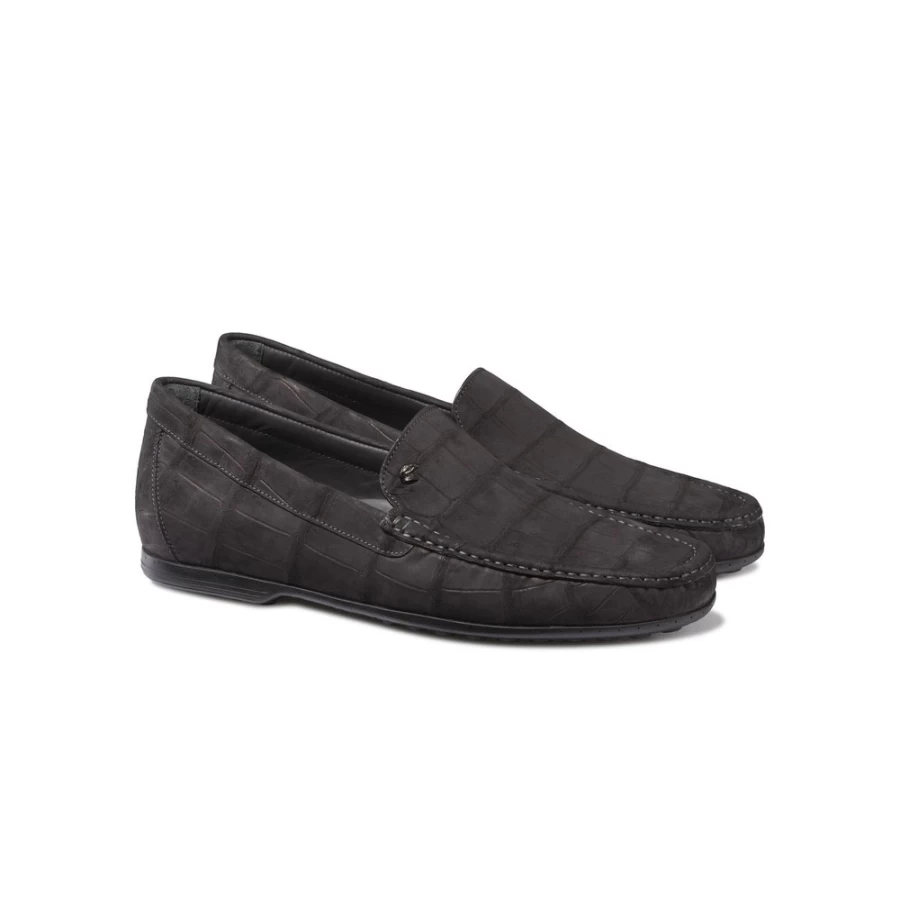"Stefano Ricci Luxury Crocodile Leather Loafers in G007 Brown | Premium Men's Dress Shoes"