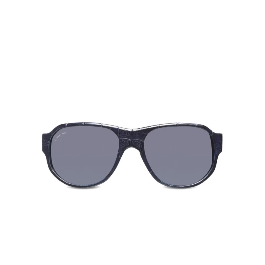 "Stefano Ricci Luxury Matted Crocodile Leather Sunglasses for Men"