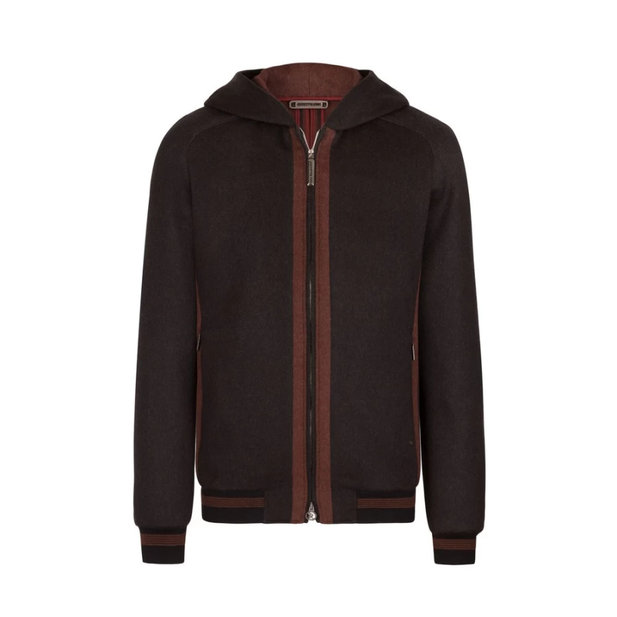 "Stefano Ricci Men's Luxury Hooded Blouson Jacket"