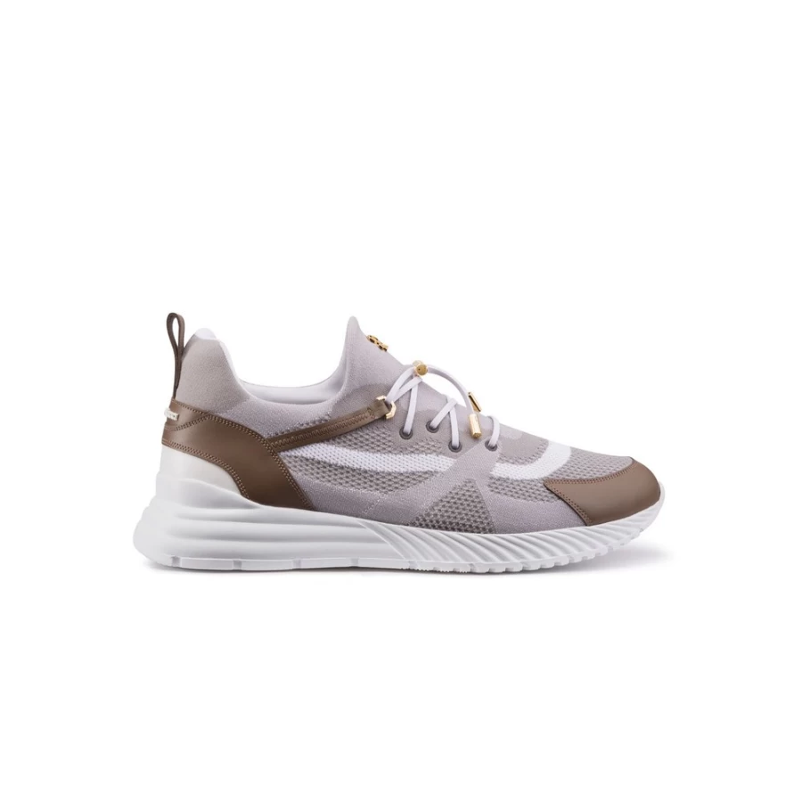 Stefano Ricci Men's Luxury Technical Fabric & Calfskin Leather Sneakers - Premium Italian Designer Shoes