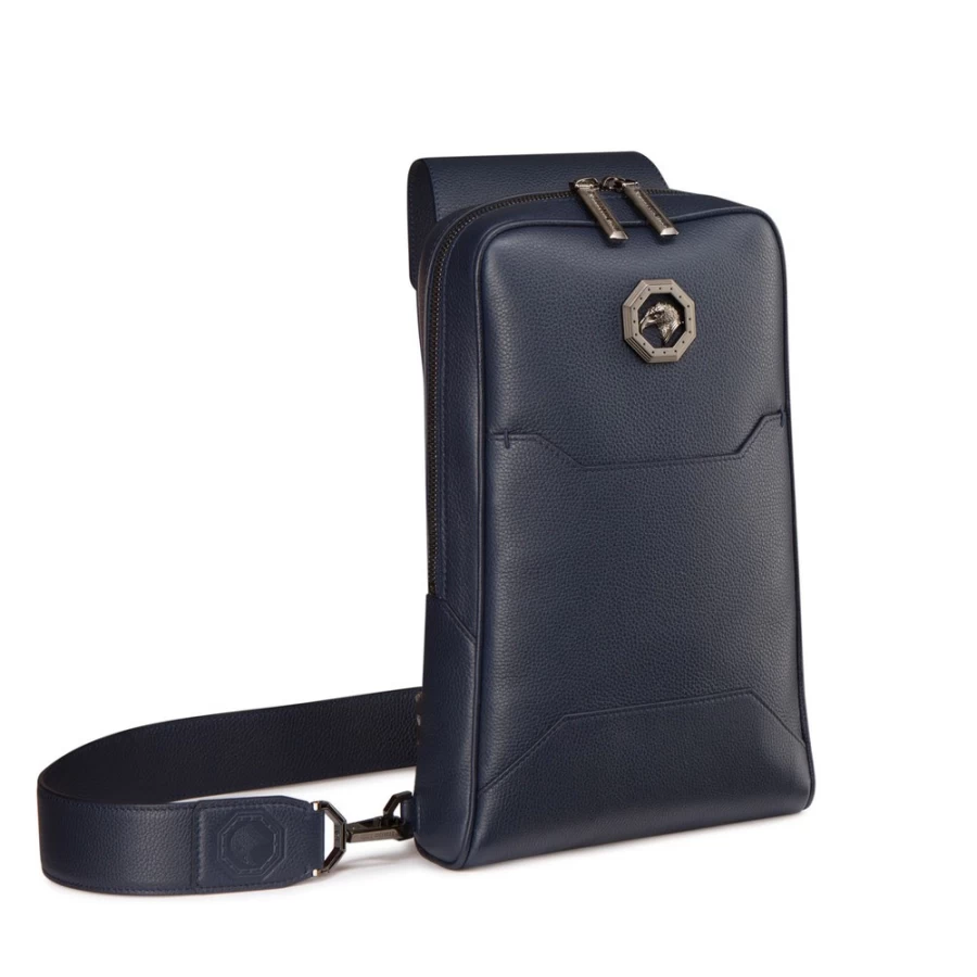 Stefano Ricci Luxury Calfskin Leather Sling Backpack for Men - Premium Designer Shoulder Bag