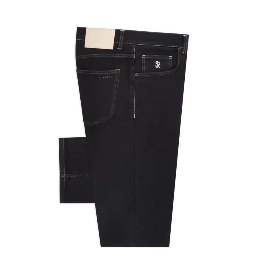 "Stefano Ricci Men's Tapered Jeans - Premium Slim Fit Denim Pants"