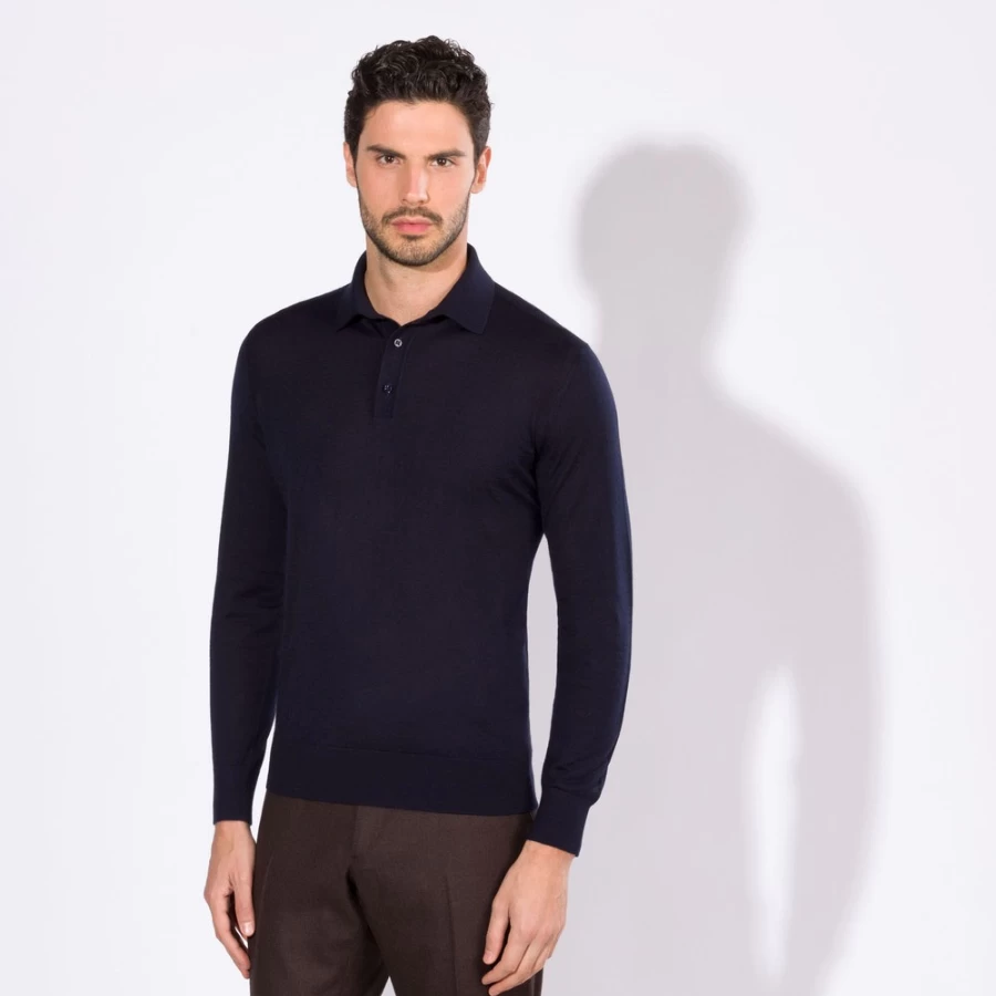 "Stefano Ricci Men's Premium Three-Button Polo Shirt – Luxury Cotton Knit Top"