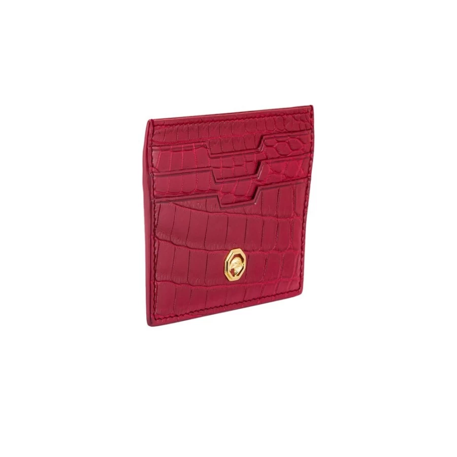 "Stefano Ricci Handmade Genuine Crocodile Leather Card Holder – Luxury Men's Accessory"