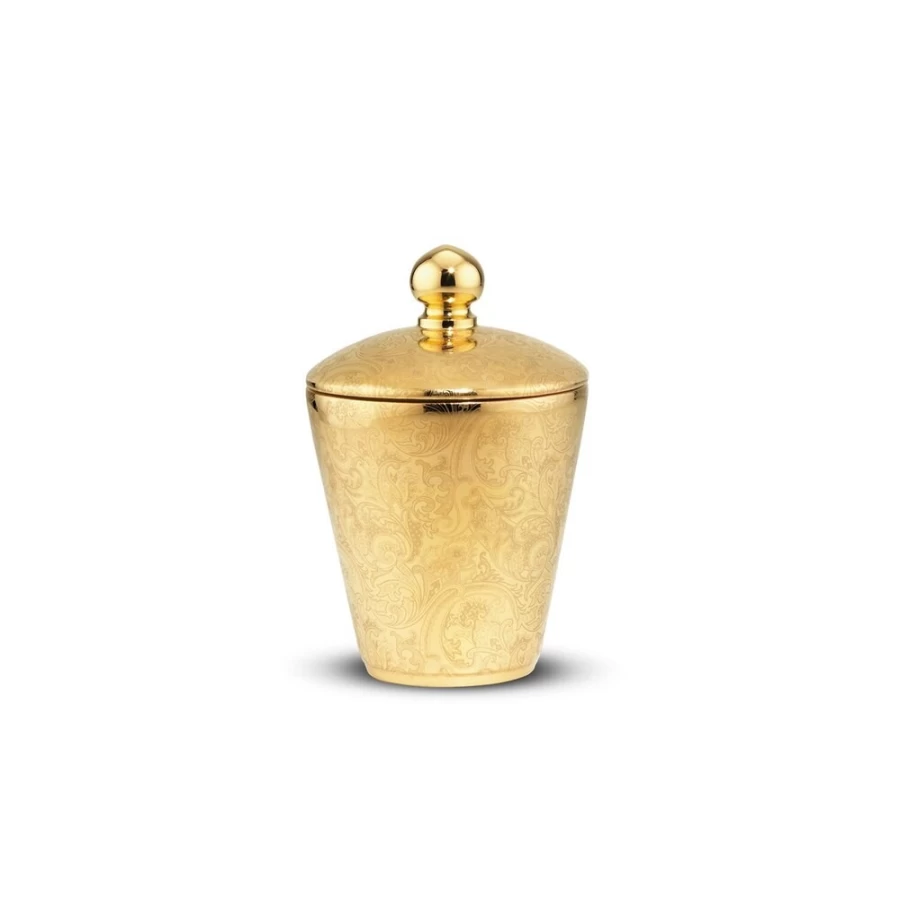 "Stefano Ricci Luxury Gold Paisley Scented Candle for Home Fragrance"