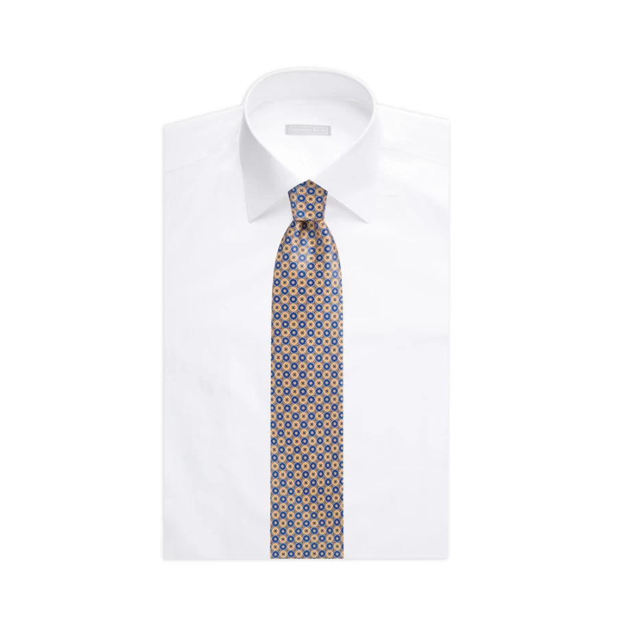 Stefano Ricci Luxury Hand-Printed Silk Tie in Elegant Color 39001_006