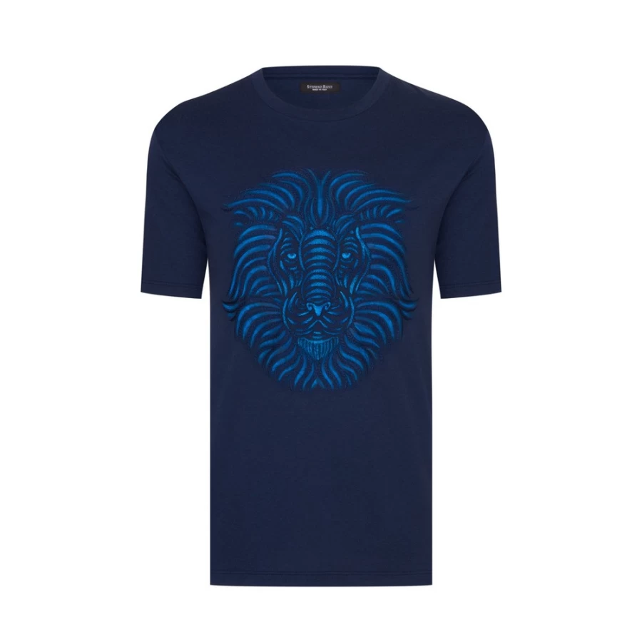 Stefano Ricci Men's B001 Crewneck T-Shirt | Premium Cotton Classic Fit