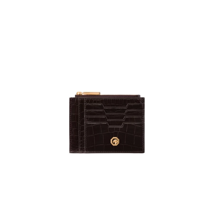 Stefano Ricci M019 Matte Crocodile Leather Card Holder Luxury Men's Wallet